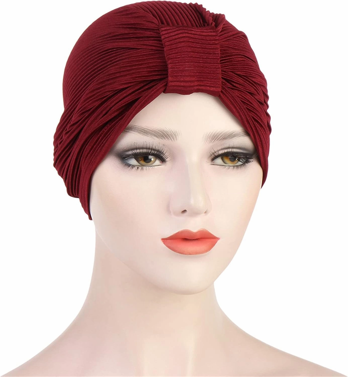 Qhome Turban Indian Caps Celeb Style Neon Headband Vintage Double Stretch Velvet Turban Head Wrap