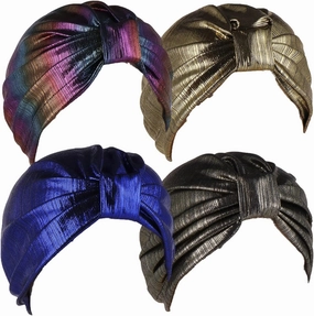 Qhome Turban Indian Caps Celeb Style Neon Headband Vintage Double Stretch Velvet Turban Head Wrap