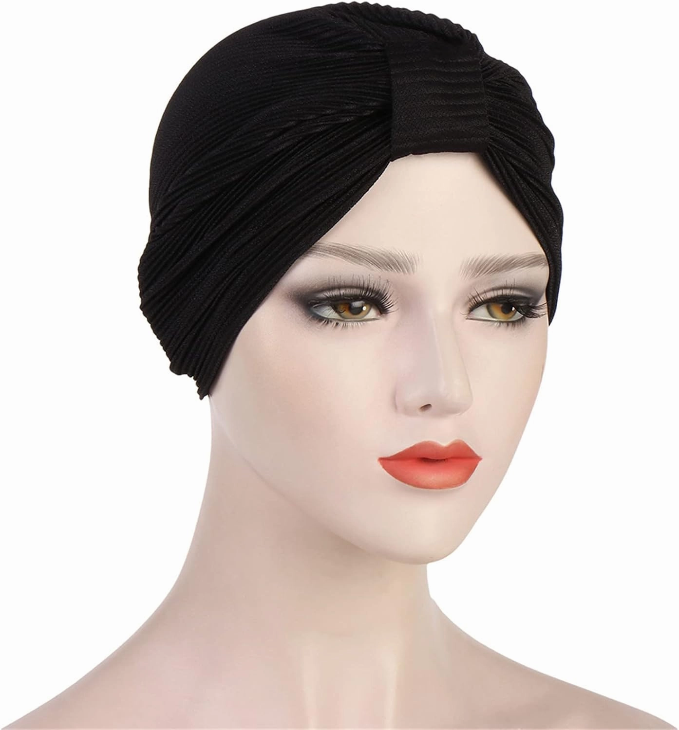 Qhome Turban Indian Caps Celeb Style Neon Headband Vintage Double Stretch Velvet Turban Head Wrap