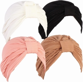 Qhome Turban Indian Caps Celeb Style Neon Headband Vintage Double Stretch Velvet Turban Head Wrap