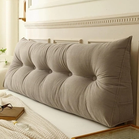 Queen Headboard Wedge Pillow Bed Rest Reading Pillow Backrest Positioning Support Bolster Cushion Long Backrest Positioning Support for Sleeping Reading, Coffee