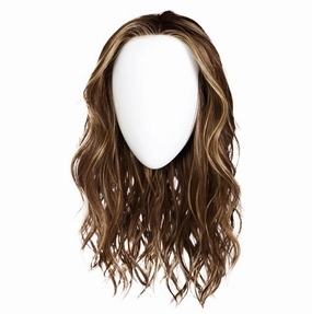 Raquel Welch Selfie Mode Wig with Long Wavy Layers, Memory Cap lll and Lace Front, Average Cap Size, RL12/16 Honey Toast