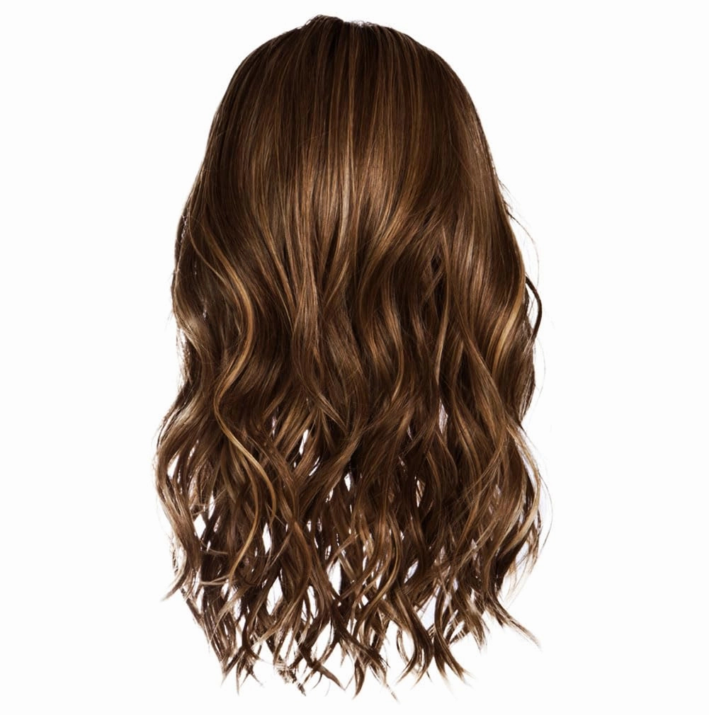 Raquel Welch Selfie Mode Wig with Long Wavy Layers, Memory Cap lll and Lace Front, Average Cap Size, RL12/16 Honey Toast