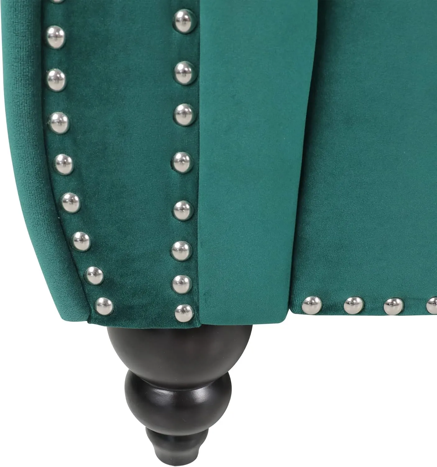 RARZOE Chesterfield Classic Sofa, Mordern 3 Seater Velvet Sofa Couch, Tufted Back Chesterfield Settee Sofas with Nailhead Trim Scroll Arms for Living Room Apartment(Green)
