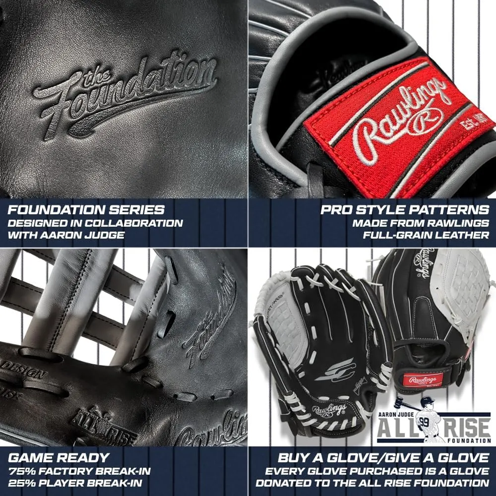 Rawlings Rawlings | Foundation Series Baseball Glove | Aaron Judge Collaboration | Multiple Styles