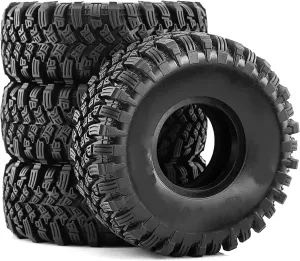 RC Tyre Set for Axial for SCX10 Pro for Capra for Traxxas for TRX4 for for D90 for Redcat for 1/10 RC Crawler Car Soft Rubber Tire Wheel Tyre