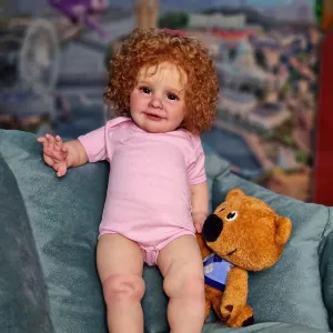 Realistic Reborn Baby Doll 26 Inch Girl Looks Real Life Toddler Reborn Baby Dolls Soft Silicone Weighted Body Hand Rooted Big Curly Hair Reborns Toys Collecitble Doll