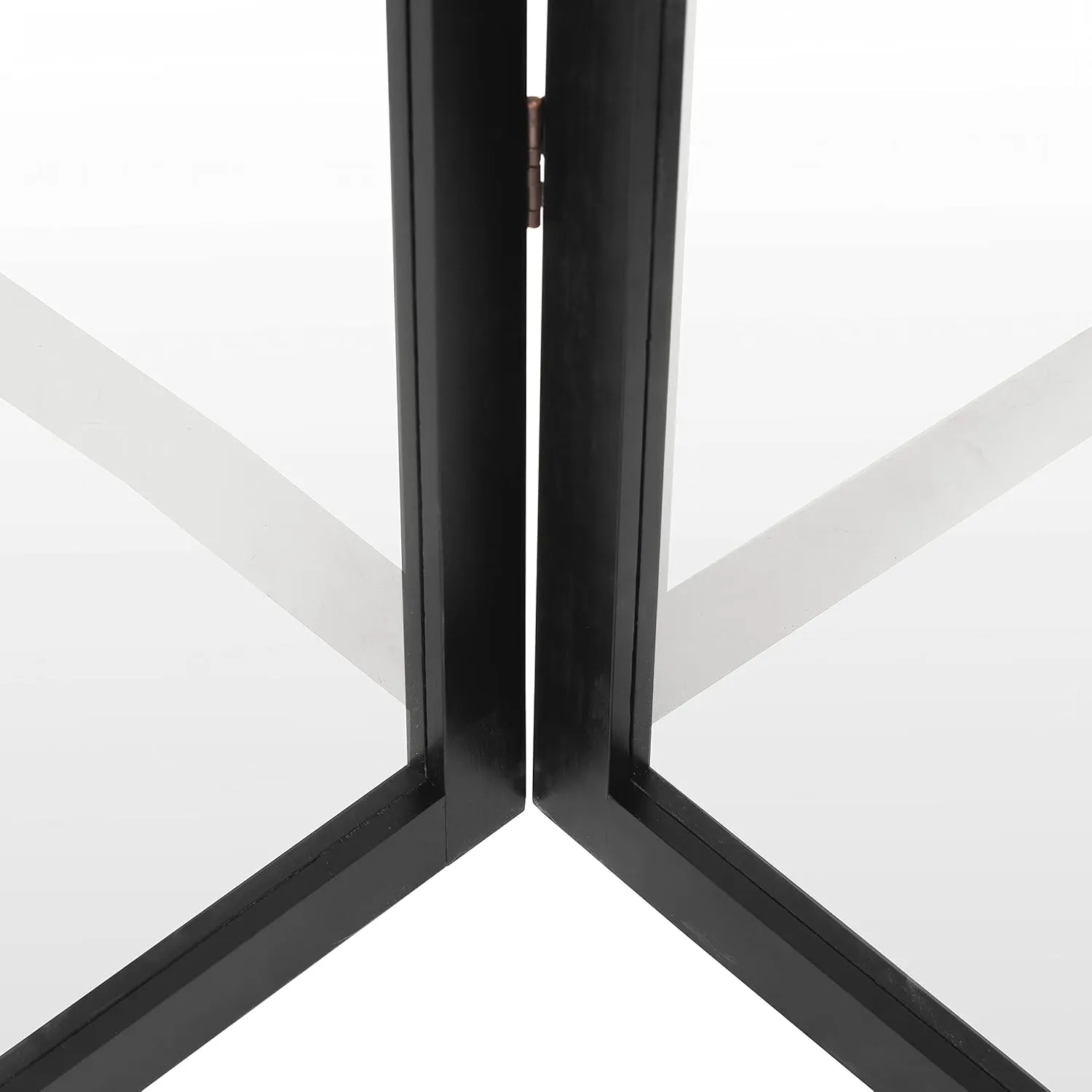 Red Lantern 6 ft. Tall Clear Plastic Partition Black 3 Panel