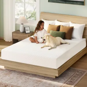 Rolanstar Twin Size Mattress, 10 Inch Gel Memory Foam Mattress in a Box, Fiberglass Free, Breathable for Cooler Sleep Supportive & Pressure Relief, CertiPUR-US Certified, White