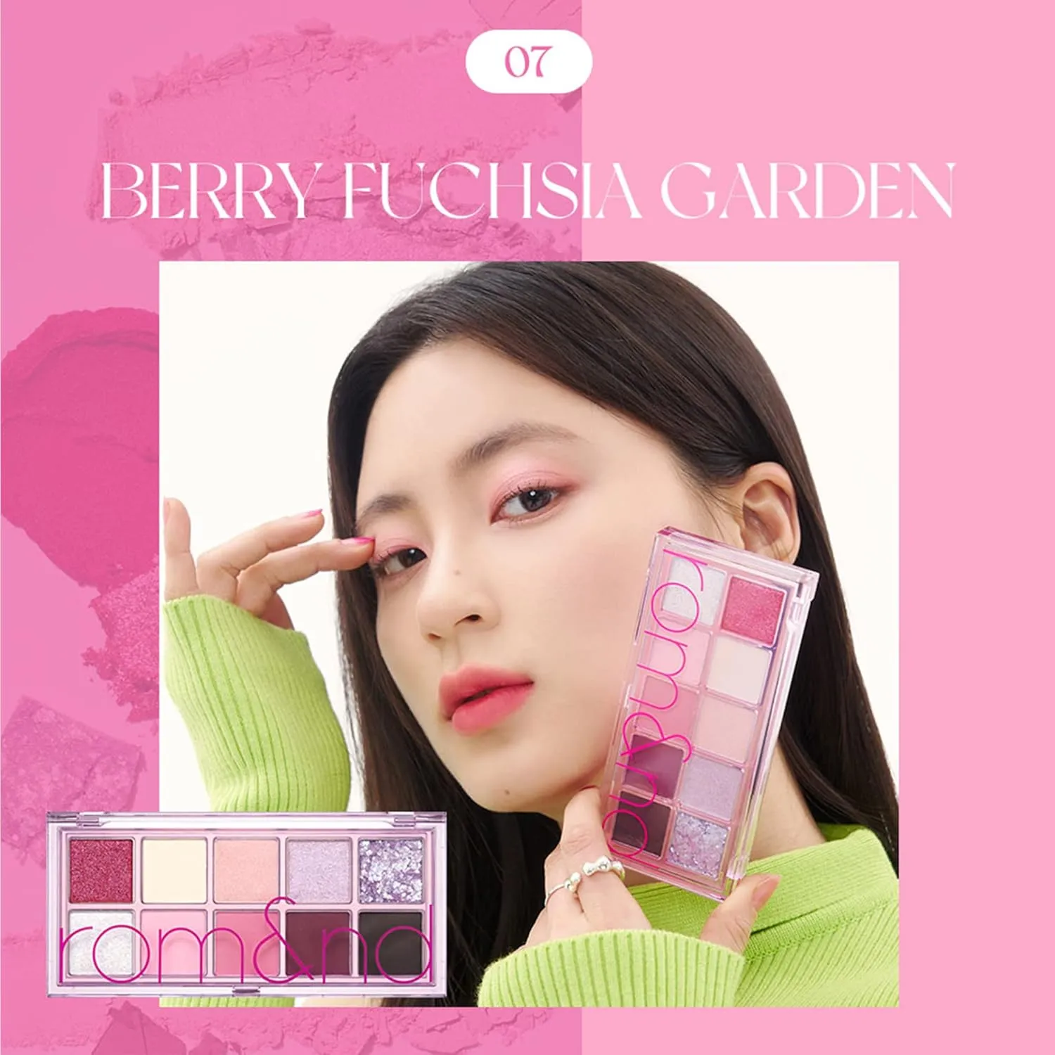 rom&nd Better Than Palette 102g (07 Berry Fuchsia Garden) | Eye Makeup Palette, Matte & Shimmer Eye Shadow, Sparkling Glittery, various 10 shades, Long Lasting, High Pigmented, Blendable, Warm Tones