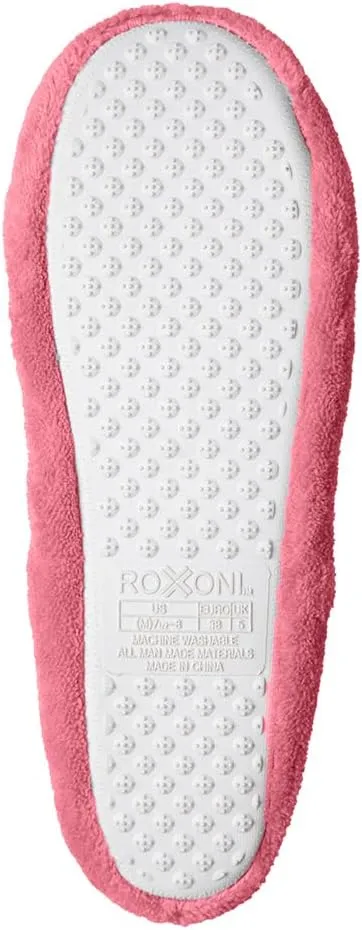 Roxoni Women's Terry Classic Cotton & Velour Ballerina Slippers (Pack of 2)