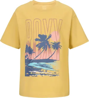 Roxy Girls' Short Sleeve Oversized Fit Logo Tee, Crew Neck Graphic T-Shirt, Soft & Comfortable