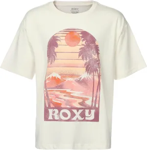 Roxy Girls' Short Sleeve Oversized Fit Logo Tee, Crew Neck Graphic T-Shirt, Soft & Comfortable