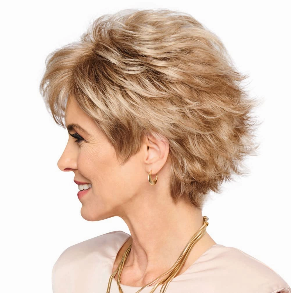 Royal Tease Layered Short Shag Wig by Hairuwear, 2023 Spring Luxury Collection, Average Cap, GL14-22 Sandy Blonde