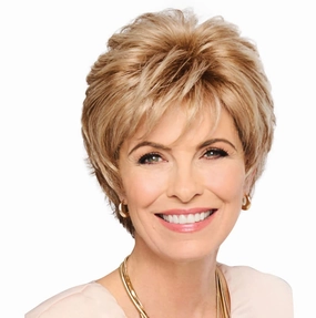 Royal Tease Layered Short Shag Wig by Hairuwear, 2023 Spring Luxury Collection, Average Cap, GL14-22 Sandy Blonde