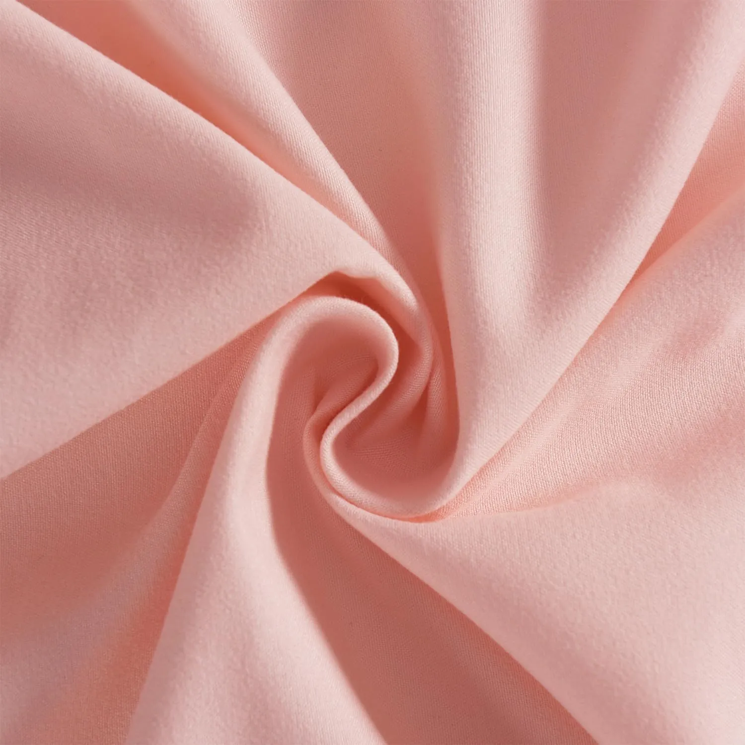 Ruched Ruffled Shower Curtain 72" W x 72" H, Peach Pink Microfiber Rustic Decorative Bath Curtain for Bathroom, Farmhouse and Boho Bathroom Décor, Machine Washable (LQ-38)
