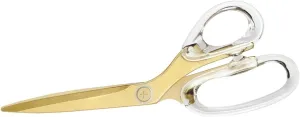russell hazel Acrylic Scissors, Left or Right Hand All-Purpose Scissors, Clear and Gold-Toned Comfort-Grip Scissors, 9” (26002)