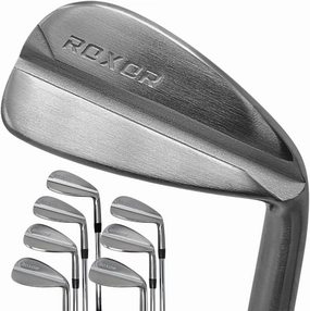 RXR - Golf Full Iron Sets for Men - Stiff Flex - 4,5,6,7,8,9 Pitching Wedge - Right Handed - Steel Shaft - New Superior Golf Club Iron Set Blades - Standard Length
