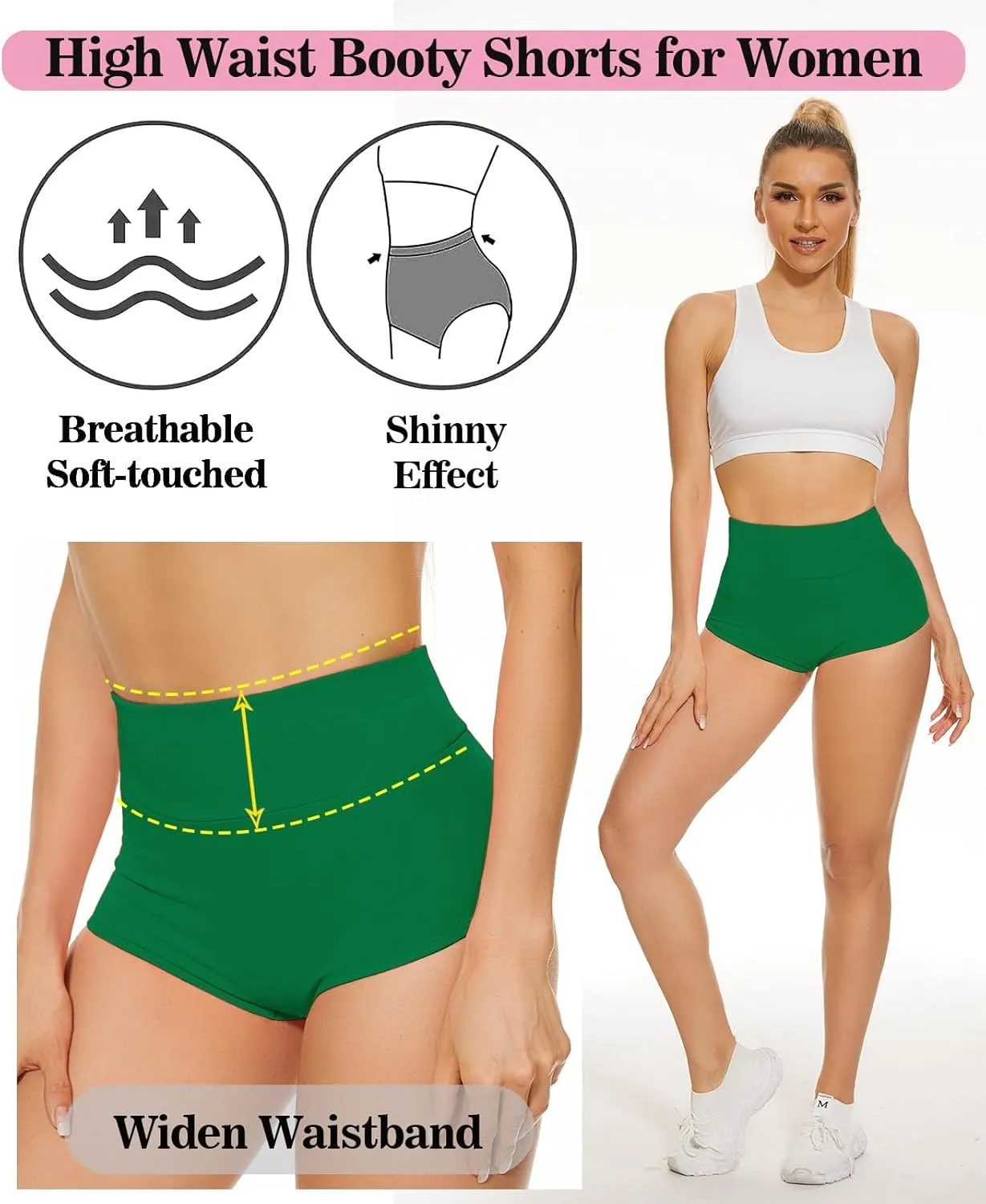 Scrunch Booty Shorts for Women V Back High Waisted Yoga Shorts Cut Out Rave Bottoms Butt Lifting Short Mini Hot Pants