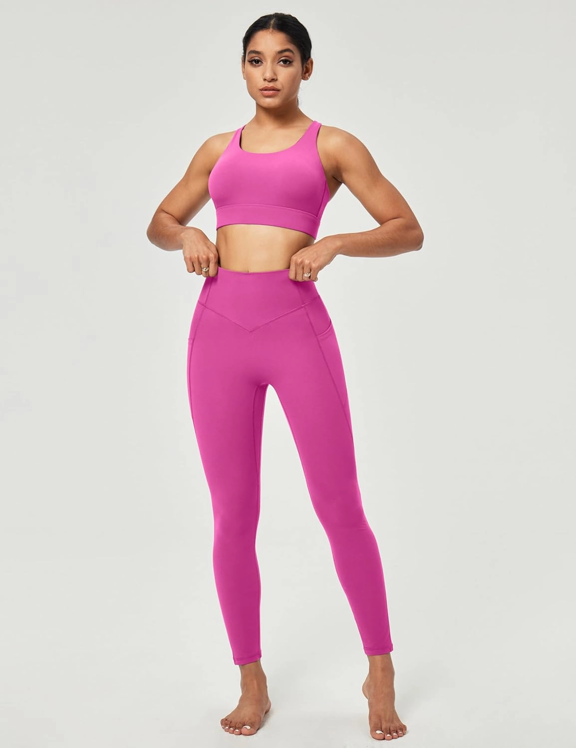Scrunch Butt Lifting Leggings for Women Tummy Control No Front Seam Compression Workout Leggings with Pockets Yoga Pants