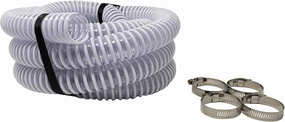 Sealproof 1.25" (32mm) Pool Filter Pump Connection Hose for 1-1/4 Inch Above Ground Pools and Intex Systems, 12 FT Premium Quality PVC Made in USA | Cut to Desired Length, Includes 4 Hose Clamps