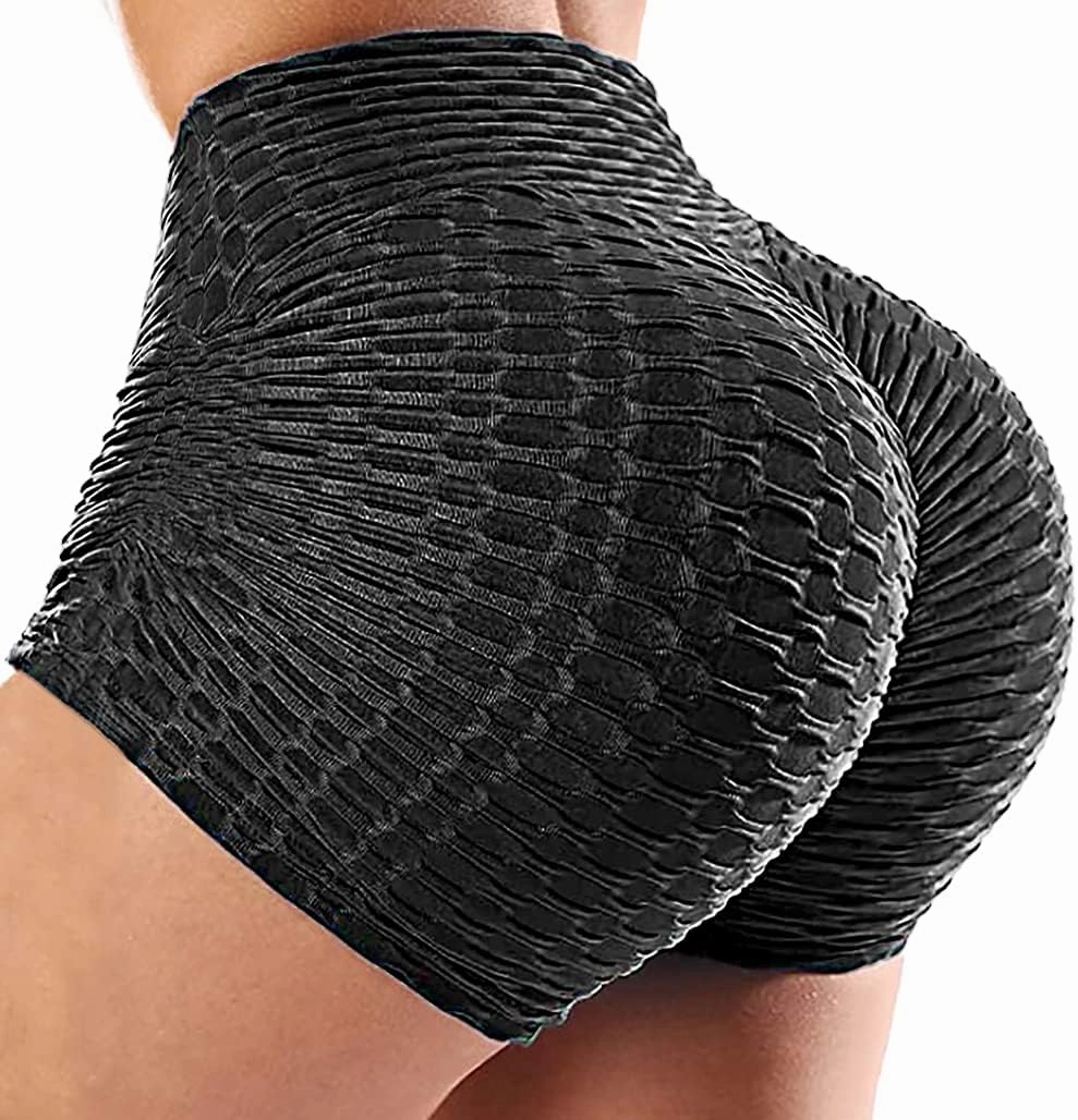 SEASUM Women Workout Booty Shorts Scrunch Butt Lifting Yoga Shorts High Waist Sports Textured Leggings Anti Cellulite