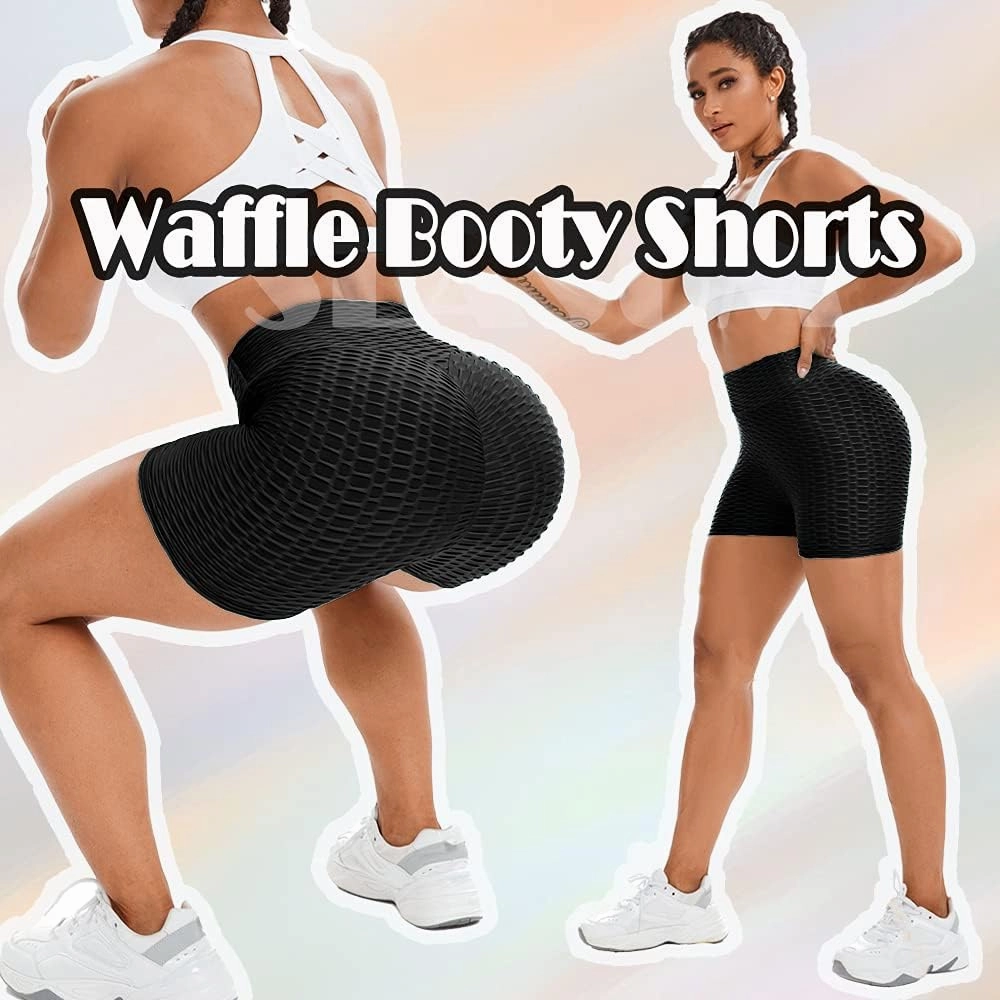 SEASUM Women Workout Booty Shorts Scrunch Butt Lifting Yoga Shorts High Waist Sports Textured Leggings Anti Cellulite
