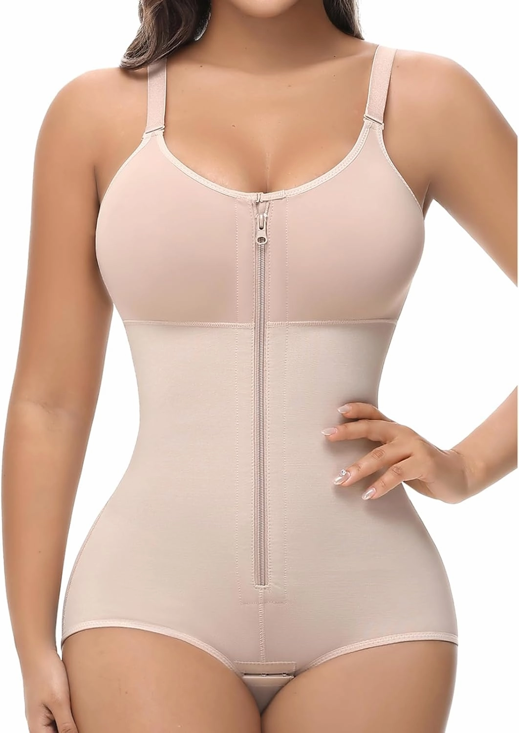 SHAPSHE Fajas Colombianas Moldeadoras Body Shaper Post Surgery Compression Garment Shapewear Tummy Control with Zipper