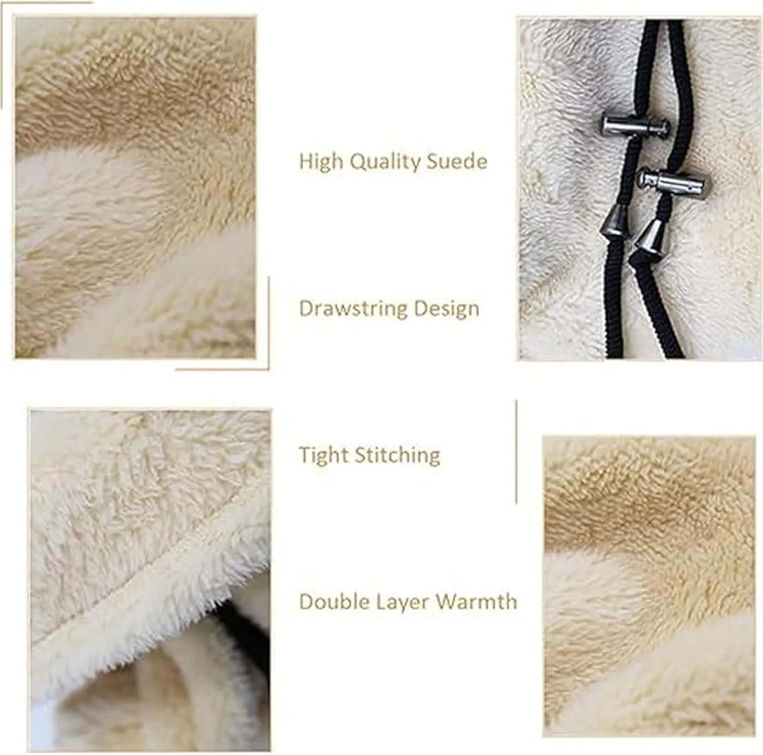 Sherpa Hood, Sherpa Hood Ski Mask, Arctic Velvet Balaclava, Winter Outdoor Multi-Purpose Face Mask Sports Balaclavas