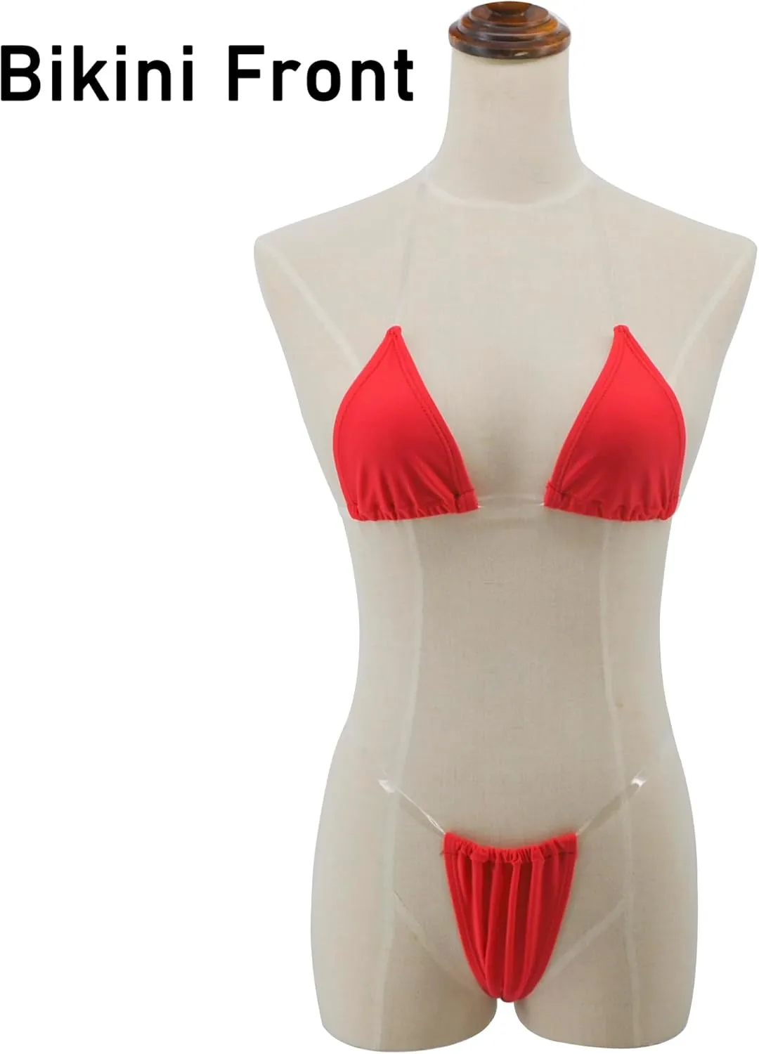 SHERRYLO Thong Bikini Clear Straps Cheeky Brazilian Micro Thongs Bikinis Swimsuit for Women Sexy No Tan Line Bathing Suit