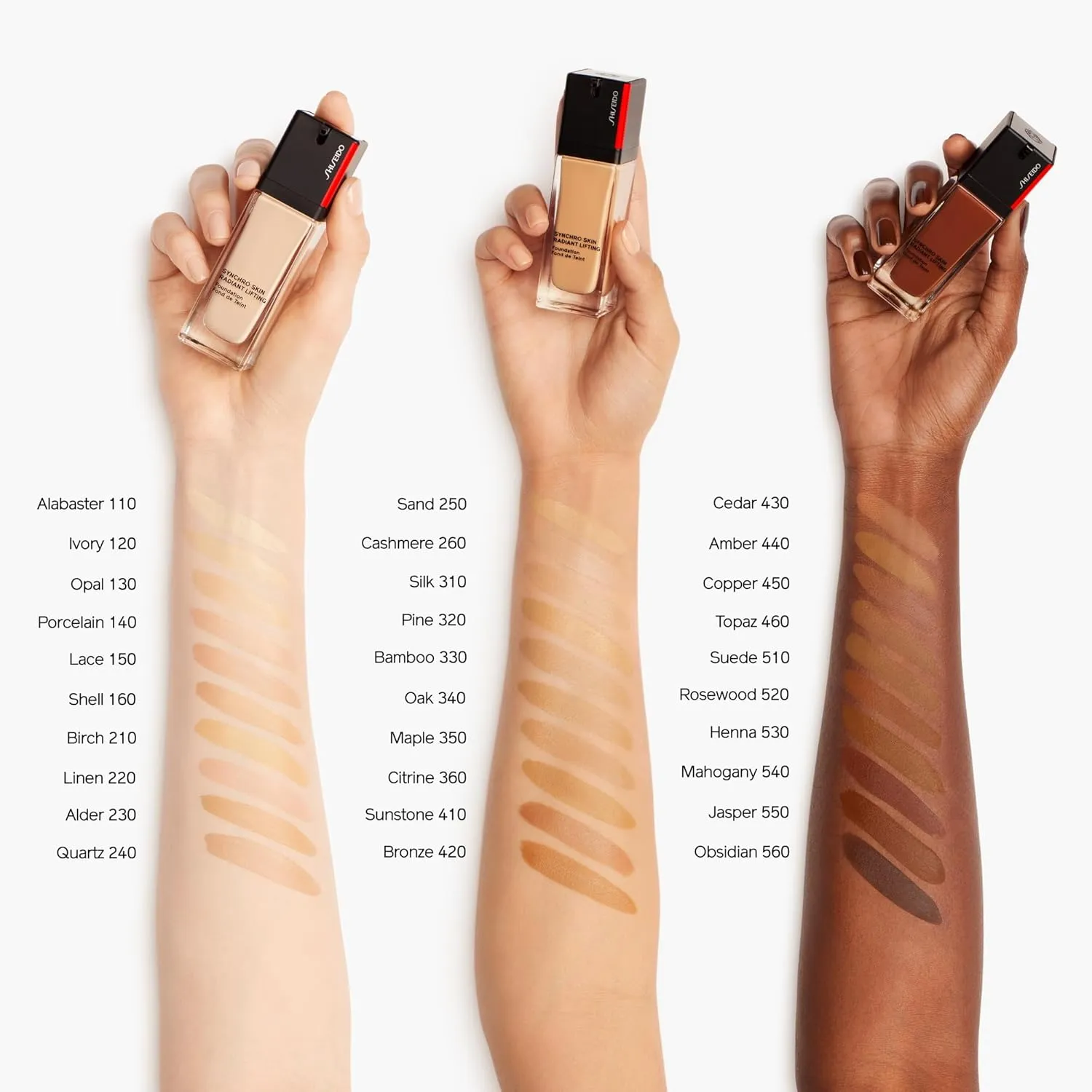 Shiseido Synchro Skin Radiant Lifting Foundation SPF 30 - Medium-to-Full, Buildable Coverage - 24-HR Hydration - Transfer, Crease & Smudge Resistant - Non-Comedogenic