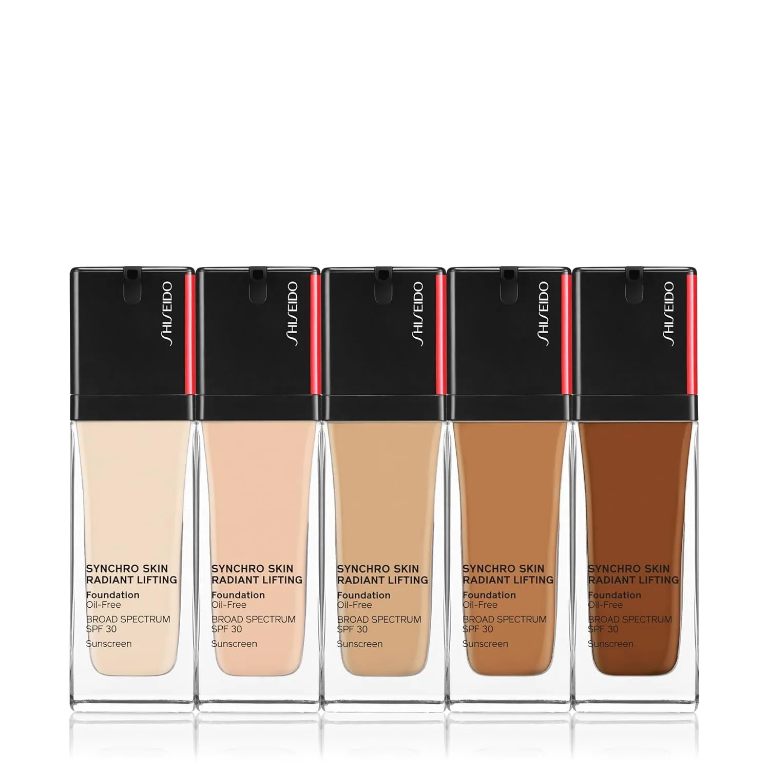 Shiseido Synchro Skin Radiant Lifting Foundation SPF 30 - Medium-to-Full, Buildable Coverage - 24-HR Hydration - Transfer, Crease & Smudge Resistant - Non-Comedogenic