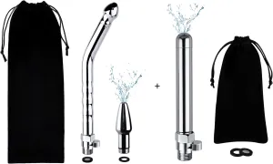 Shower Enema Kit with Travel Shower Enema Nozzle​, Shower Douche Nozzle Cleansing System with Water Control Valve for Men and Women Portable Cleaning