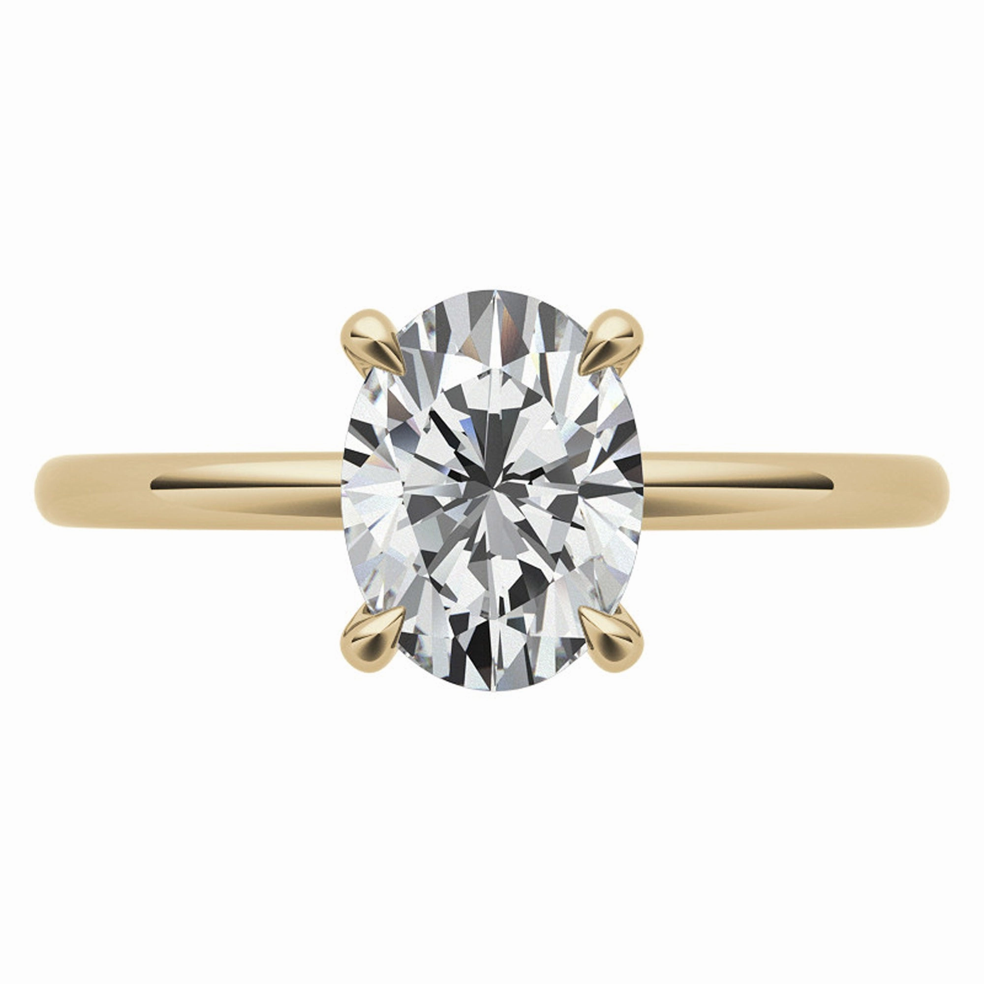 Silver Gleaming Oval Beauty Ring