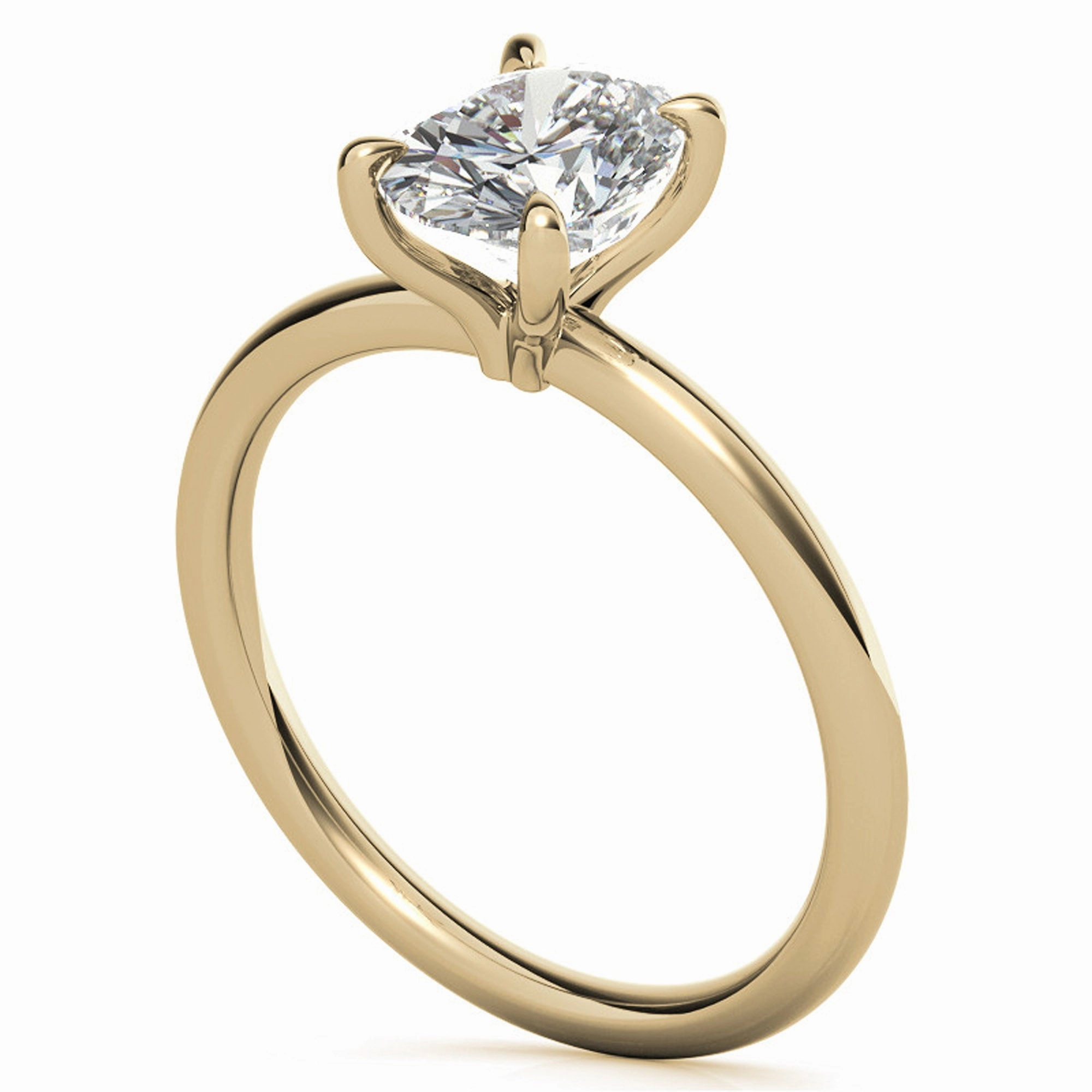 Silver Gleaming Oval Beauty Ring