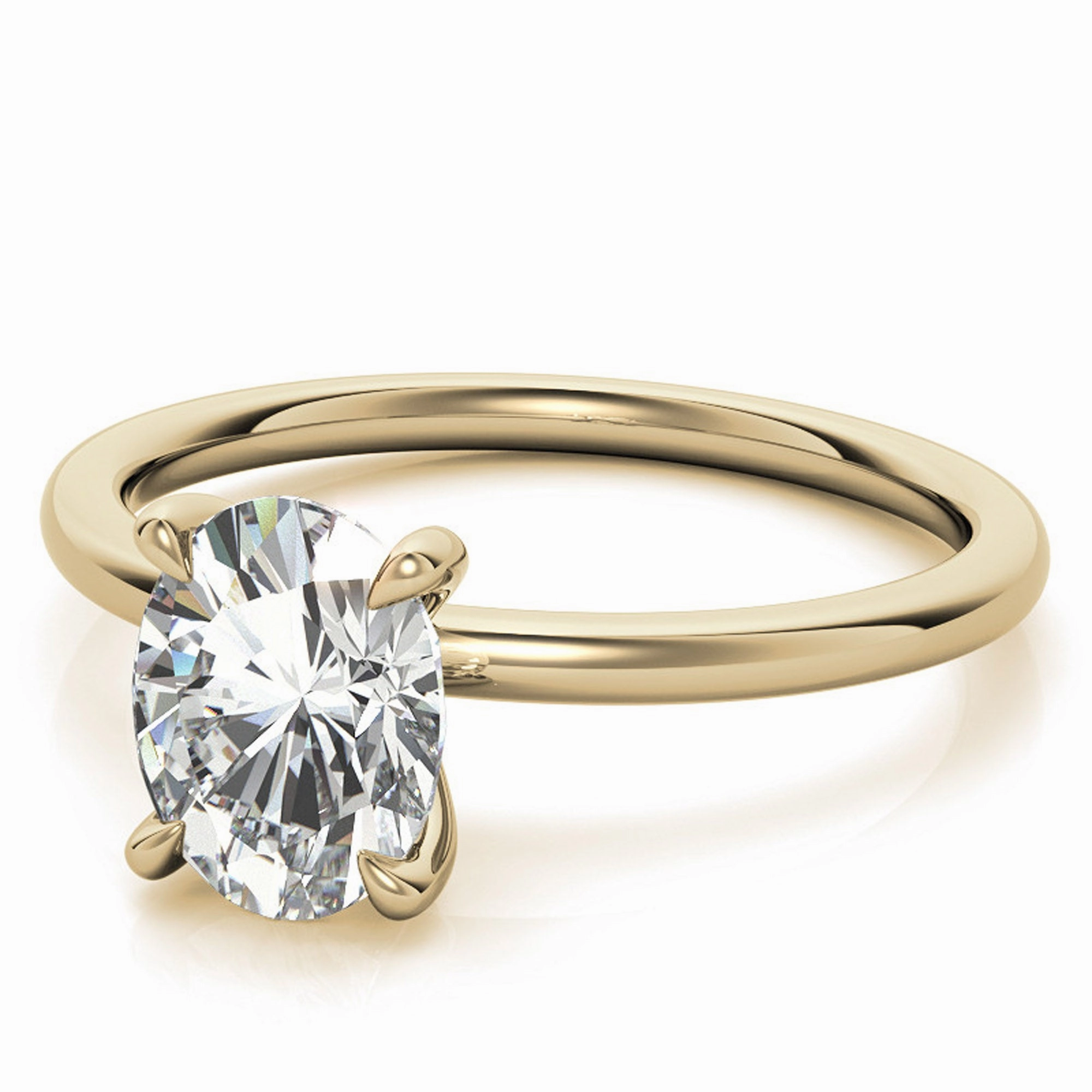 Silver Gleaming Oval Beauty Ring