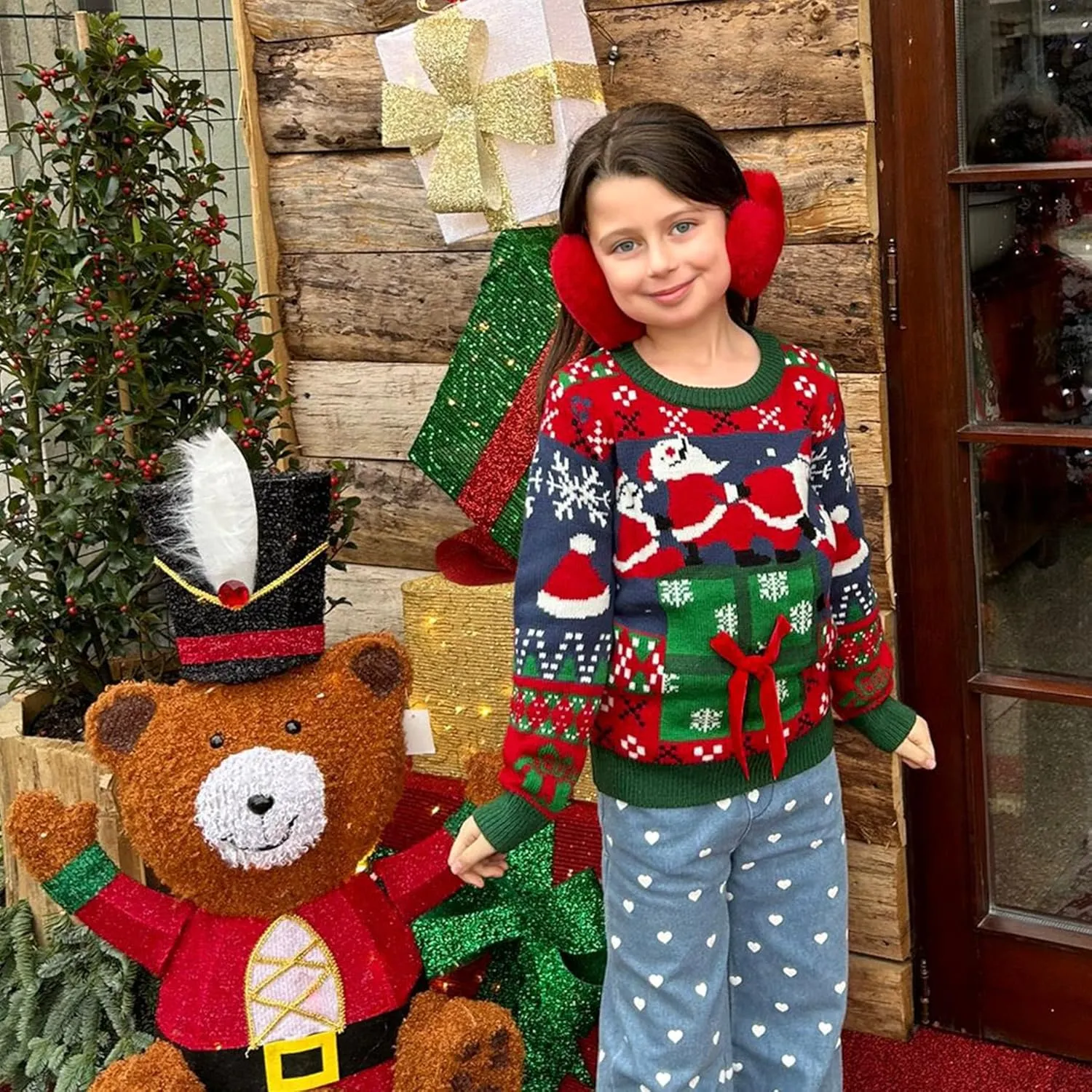 Simplee kids Ugly Christmas Sweater Family Matching Outfits for Women Men Party Sweaters Knitted Pullover