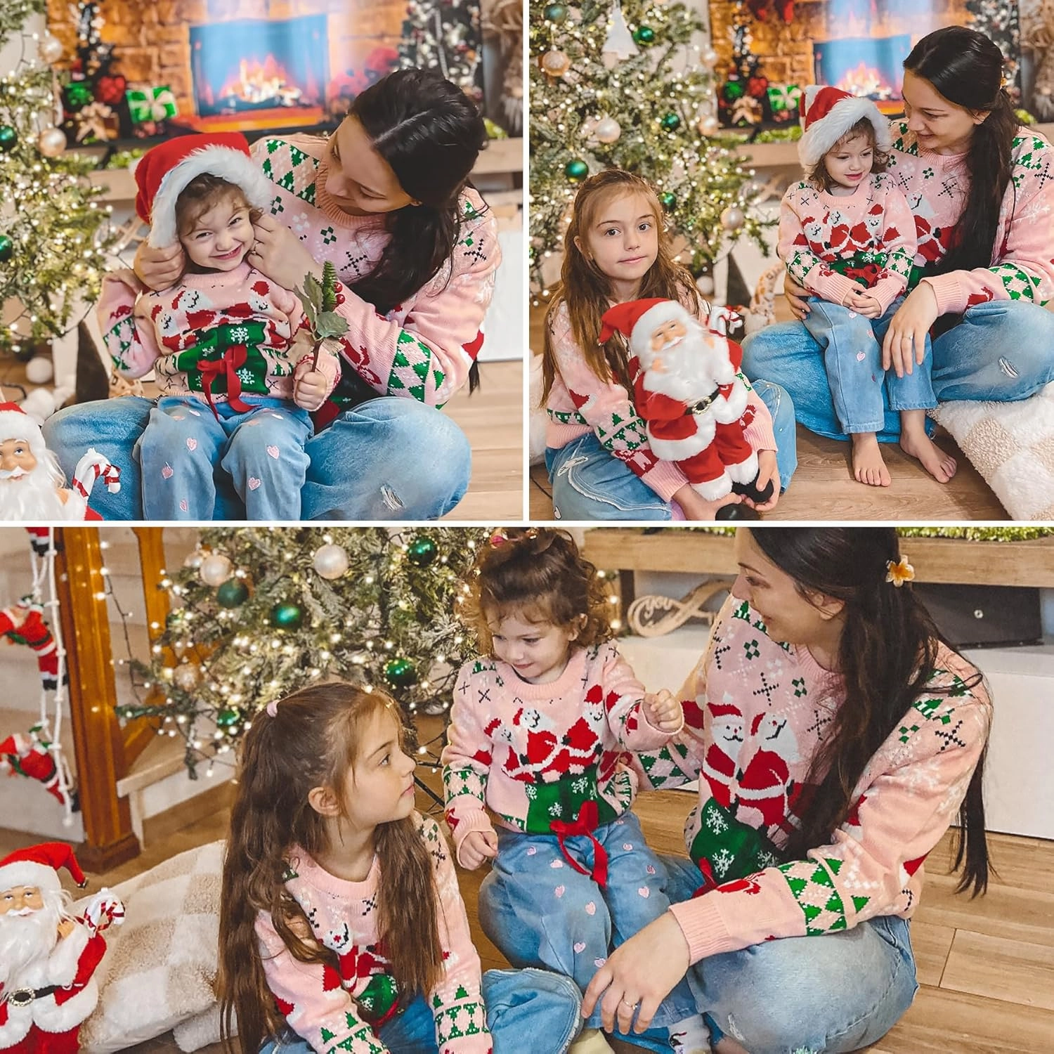 Simplee kids Ugly Christmas Sweater Family Matching Outfits for Women Men Party Sweaters Knitted Pullover