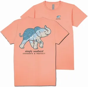 Simply Southern Beach - Elephant - Sea Turtles - Conserve & Protect - Youth T-Shirt