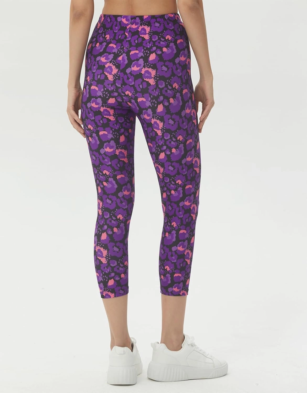 sissycos Women's Artistic Splash Printed Cropped Capri Leggings Buttery Soft Tights 21"