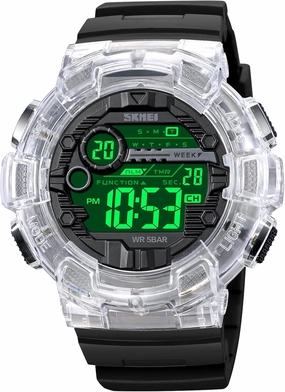 SKMEI Men's Digital Sports Watch, Military Waterproof Watches LED Screen Large Face Stopwatch Alarm Wristwatch