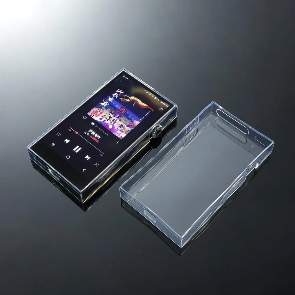 Soft Clear TPU Protective Skin Case Cover for iRiver Astell&Kern A&Futura SE300 with Front Screen Protector Tempered Glass (Clear)