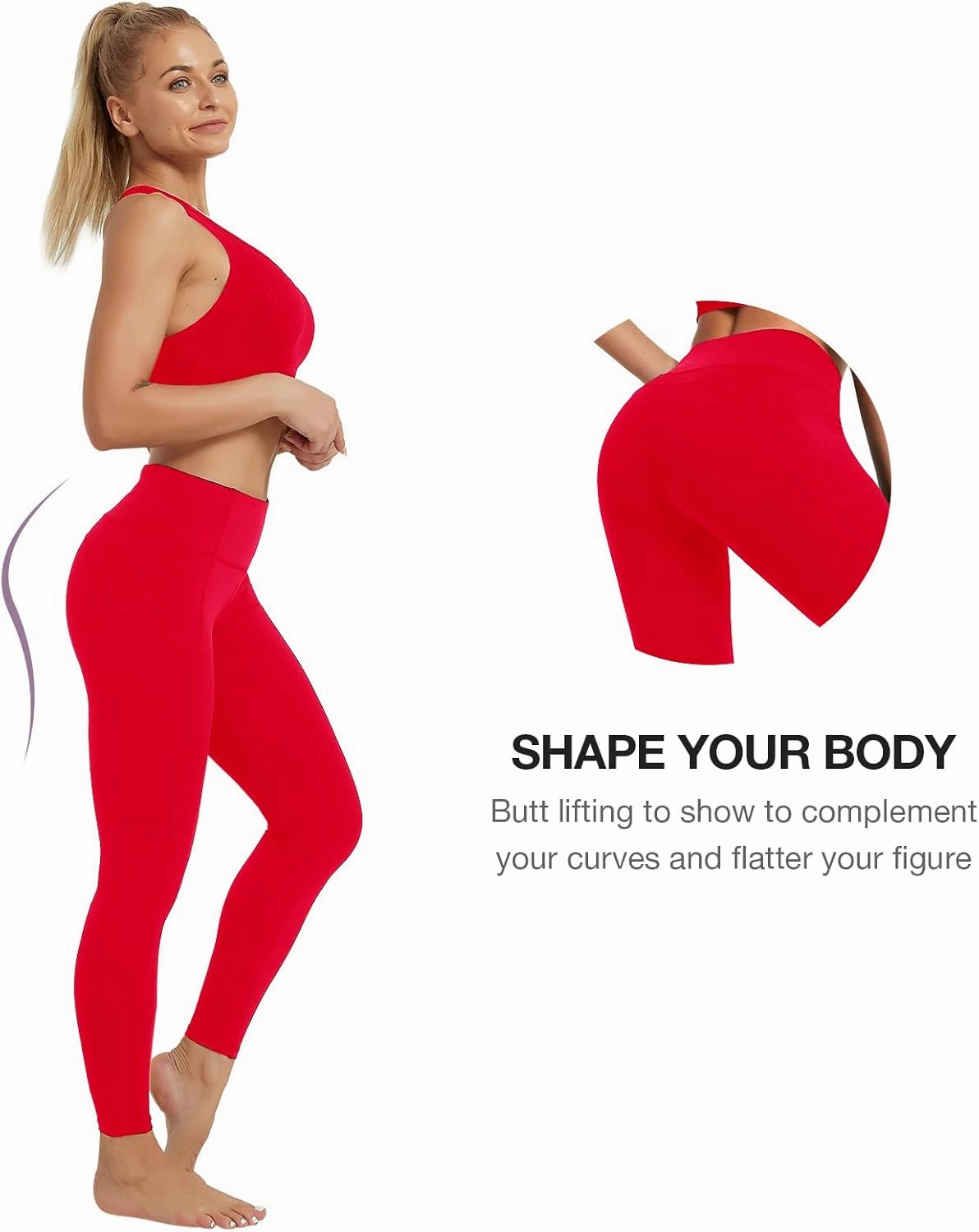 SP3LOPS Yoga Pants with Pockets for Women High Waisted Tummy Control Women's Buttery Soft Yoga Workout Leggings Running Pants