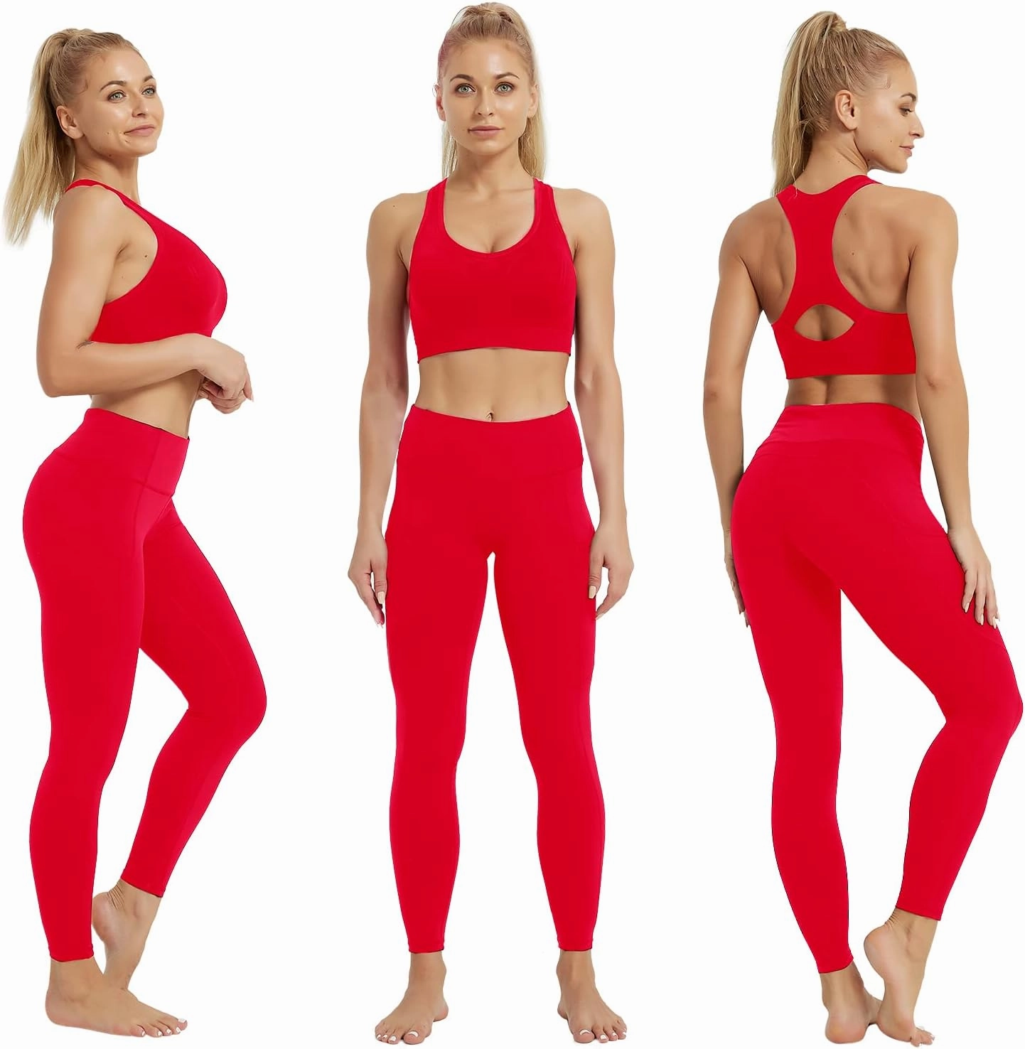 SP3LOPS Yoga Pants with Pockets for Women High Waisted Tummy Control Women's Buttery Soft Yoga Workout Leggings Running Pants
