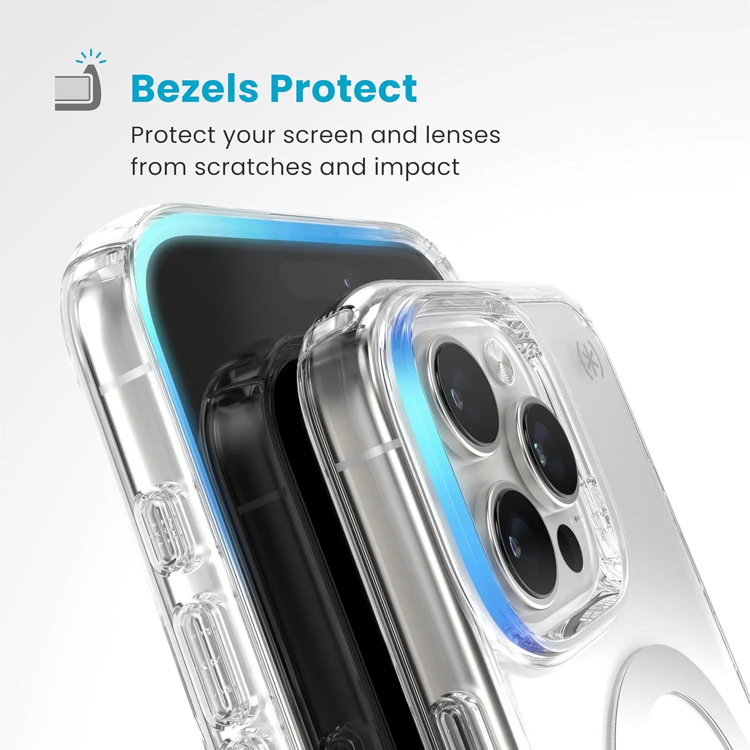 Speck Presidio Clear/Chrome iPhone 16 Pro Max MagSafe Case