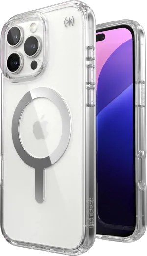 Speck Presidio Clear/Chrome iPhone 16 Pro Max MagSafe Case