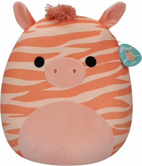 Squishmallows SQCR05493 20-Inch-Josue The Peach Zebra, Multicolour