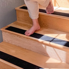 Stair Treads Non-Slip for Indoor Wooden Steps (15 PCS) with Roller, Anti Slip Black Stair Treads Tape, Soft and Waterproof Carpet Runner Mats, Easy to Clean(4"X32"X15P-Treads Roller)