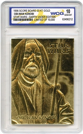 Star Wars Set of 9 Official 23K Gold Cards Graded Gem-Mint 10 Darth Vader Series