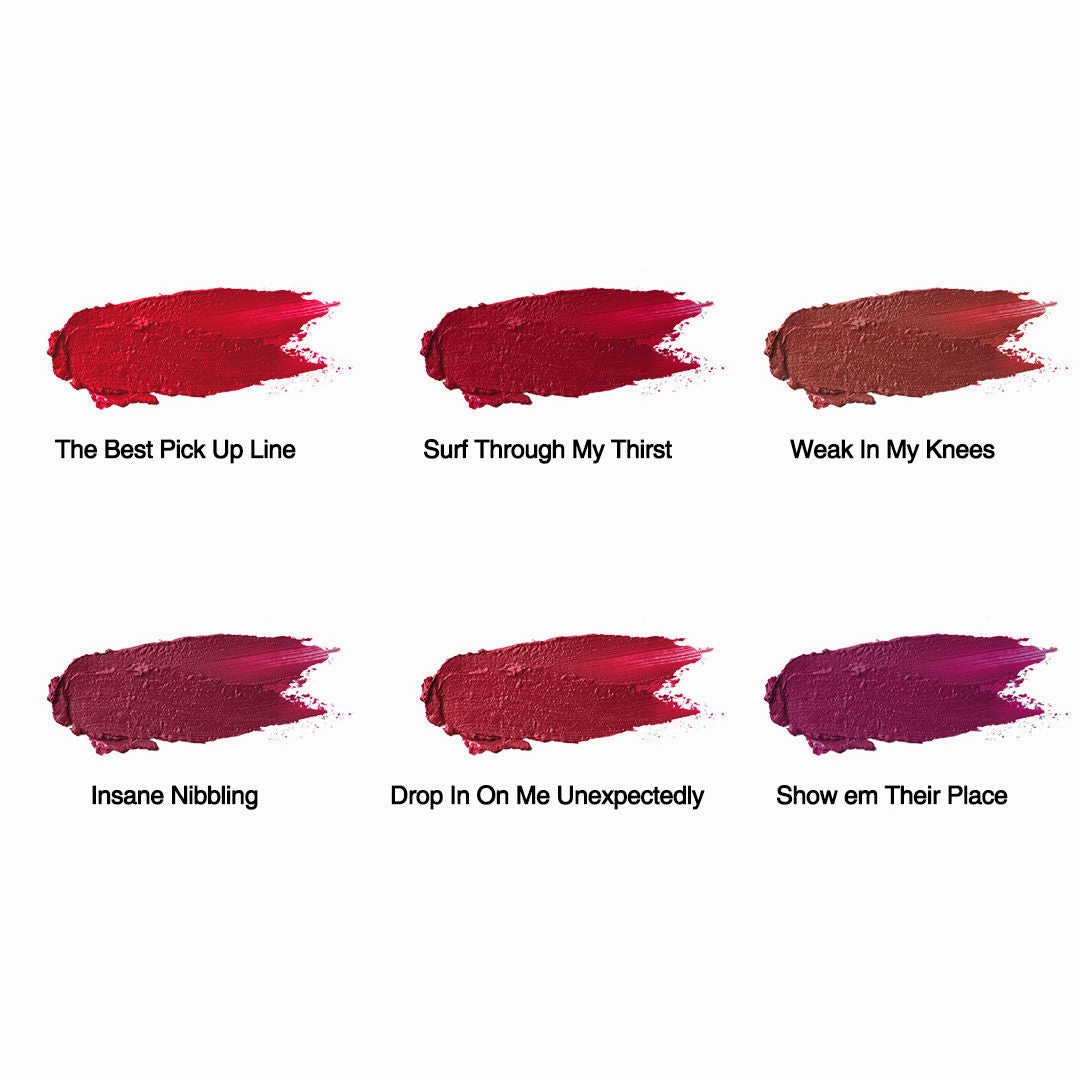 Stay Quirky Lipstick Soft and Super Matte Minis|12 in 1|Long l Multicolored| - Blow It With A Kiss Set of 12 Mini Lipsticks Kit 4 (14.4 g)